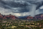 Afternoon lightning storm in Sedona