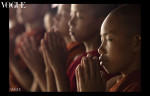 Prayer time in Bagan