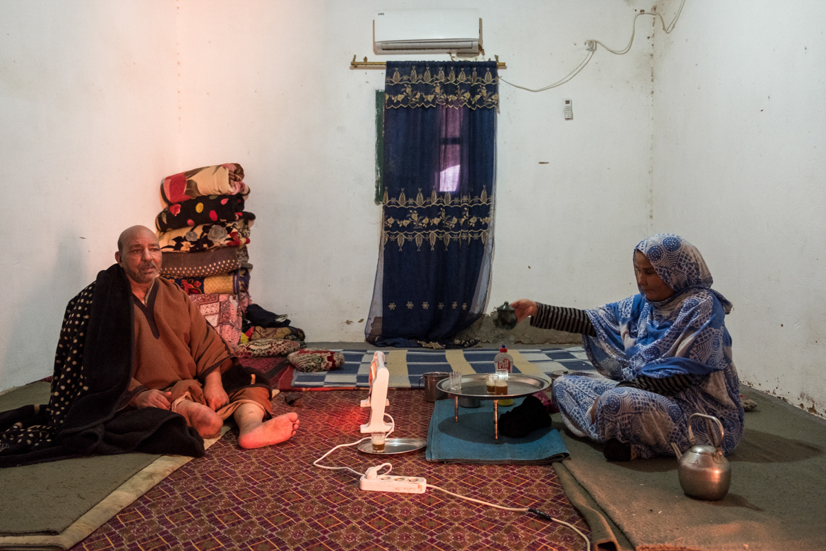 Tindouf's Saharawi refugee camps. Rabouni. Disabled war veteran center.
