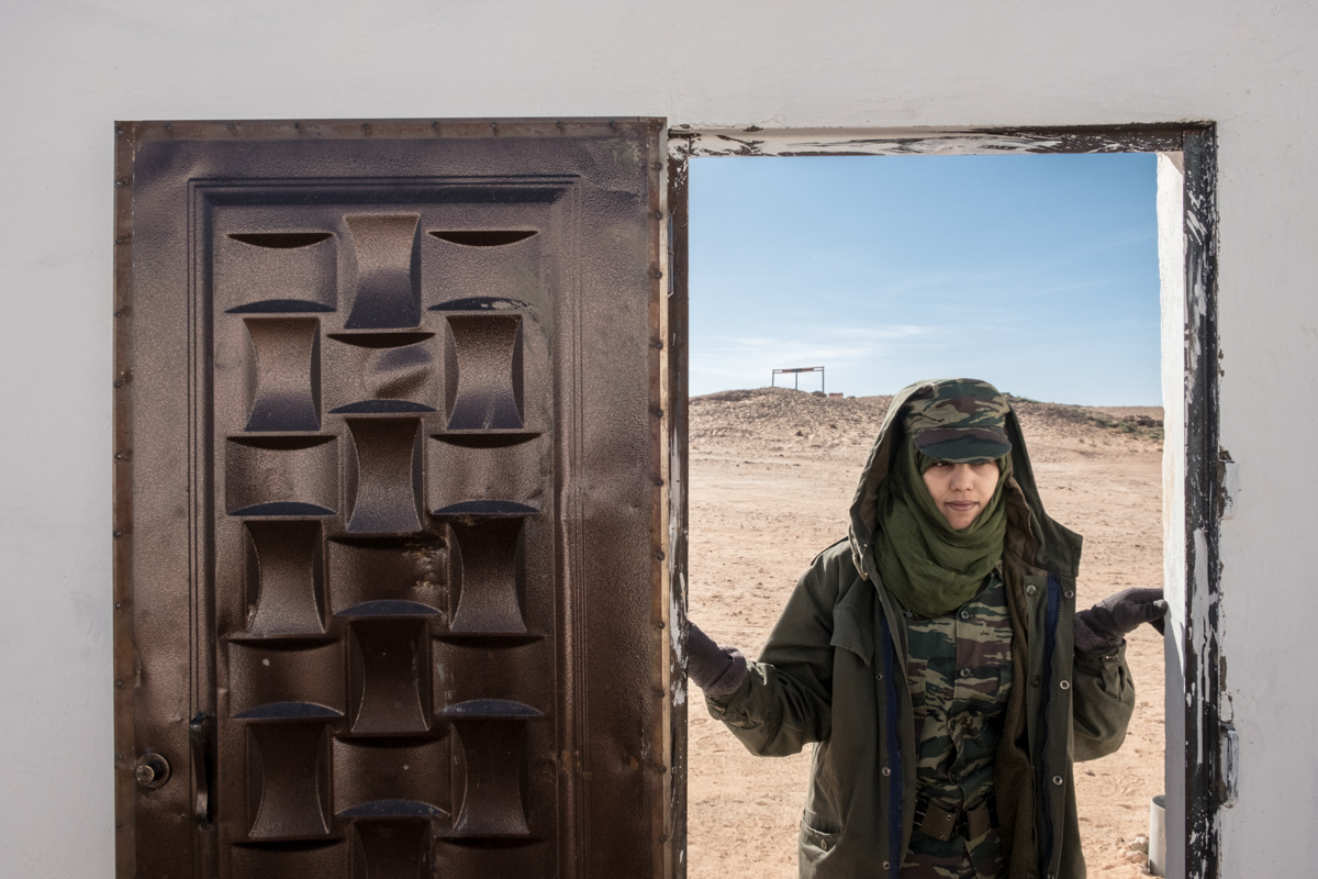 Tindouf's Saharawi refugee camps. Rabouni. Women school for military training