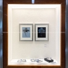 Photograms from the series In My Courtyard Vitrine installation view from Meaning Making, The Interchurch Center NYC © 2023 Ann Giordano All Rights Reserved