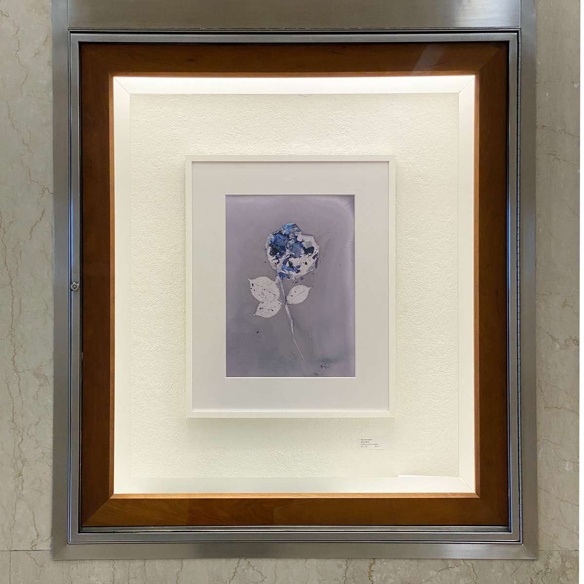 ROSE from the series In My Courtyard Vitrine installation view from Meaning Making, The Interchurch Center NYC © 2023 Ann Giordano All Rights Reserved