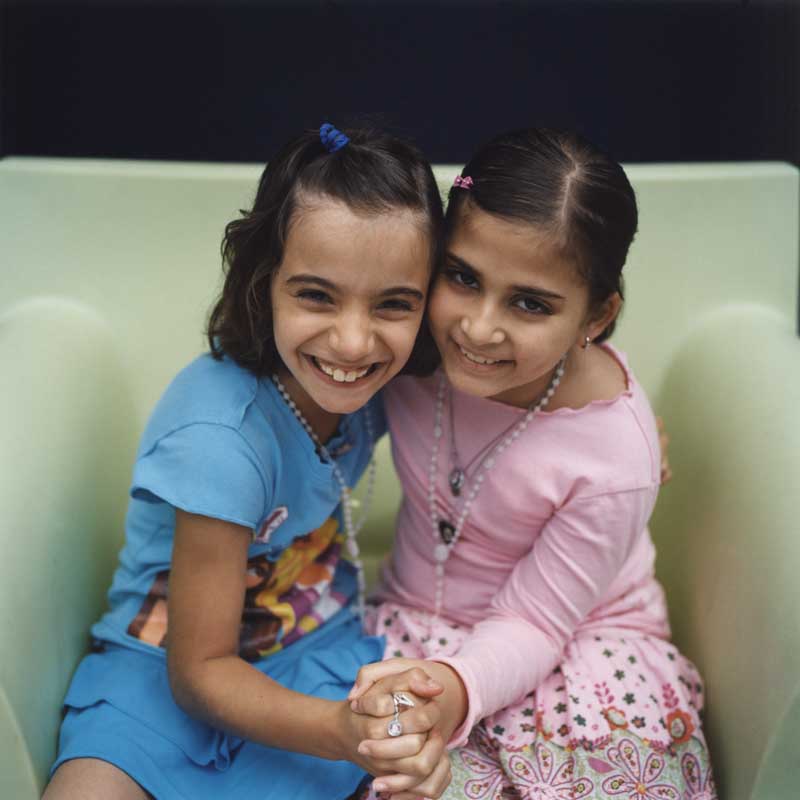 Portrait of two young girls.  ag_0000_2520.  Color Image Copyright © 2006 Ann Giordano All Rights Reserved.  For Viewing Purposes Only.  No Reproduction.