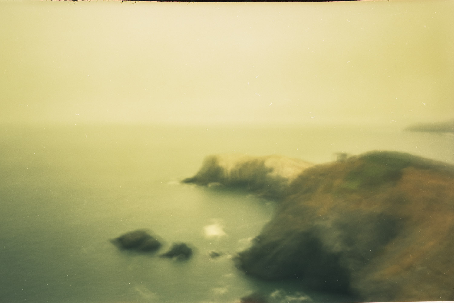 A pinhole photograph from the coast of northern California.