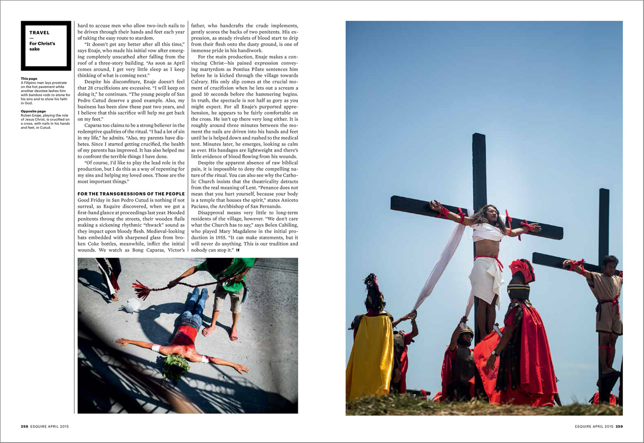 Holy Week processions in the Philippines for Esquire Singapore.