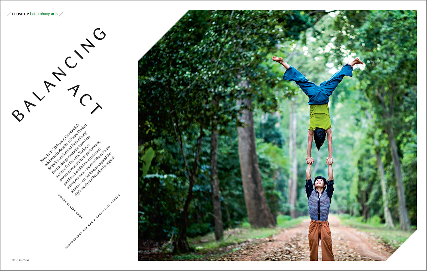 A feature image from the Phare Circus in Siem Reap in Fah Thai Magazine.