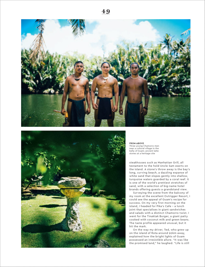 From a travel feature on the island of Guam.