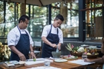 A cooking demonstration at the Six Senses Krabey in southern Cambodia.