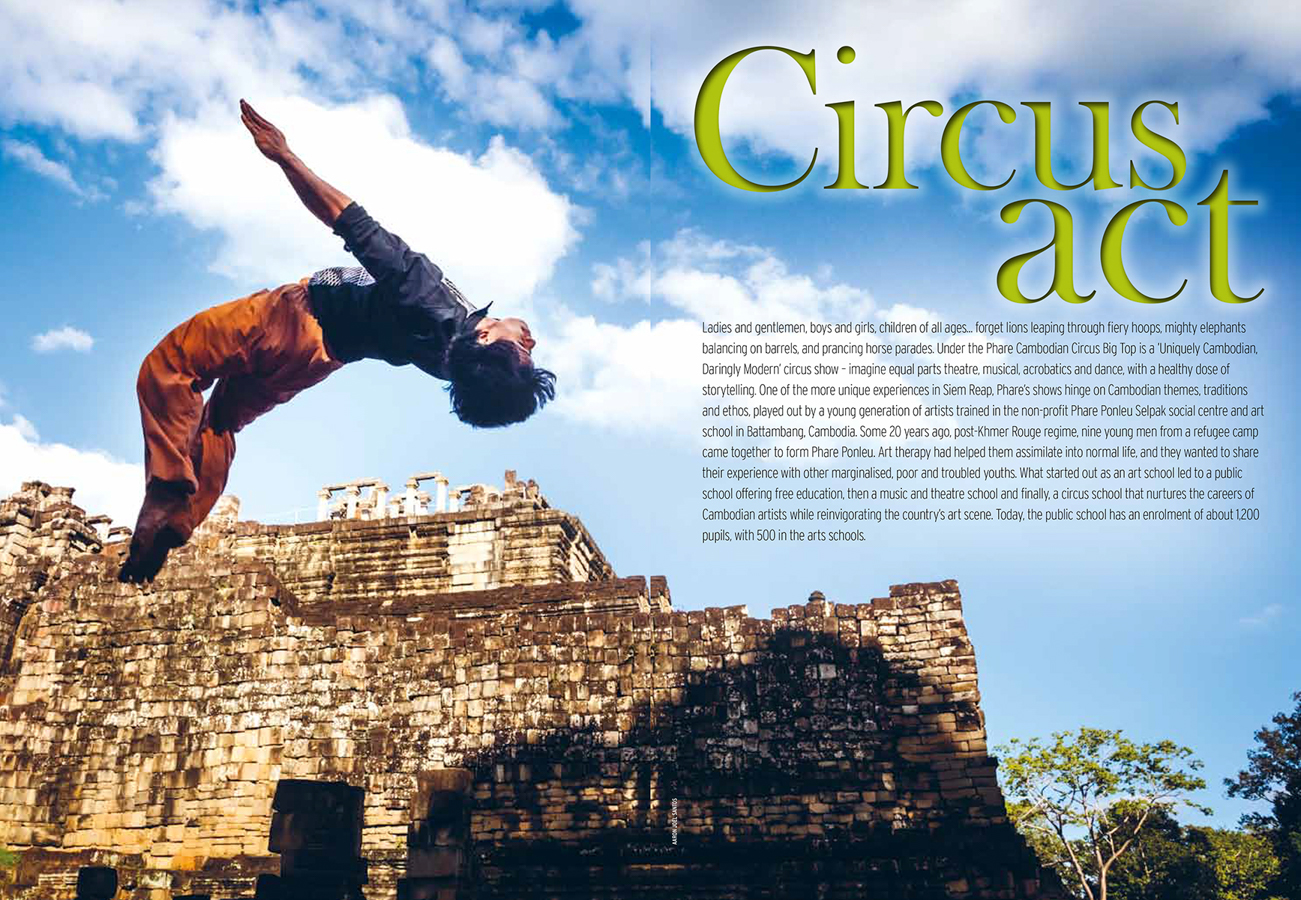 A travel feature and photo essay on the Phare Circus in Cambodia.