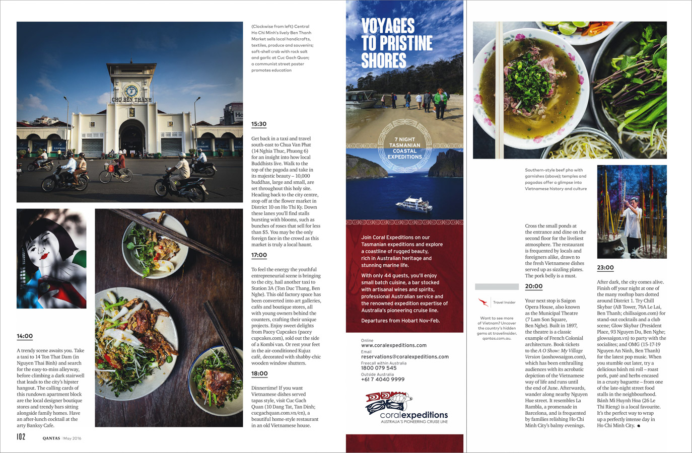 A feature travel story on Saigon for Qantas' inflight magazine.
