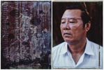 The names of 504 victims of the My Lai Massacre carved in marble at the museum in Quang Ngai, Vietnam. And a portrait of Pham Thanh Cong, the museum's director and a survivor of the massacre.