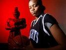 Daisha Simmons of Gill St. Bernard's high school basketball team on Tuesday March 30.   Ed Murray/The Star-Ledger TO PURCHASE THIS PHOTO, CALL THE STAR-LEDGER PHOTO LIBRARY AT 973-392-1530Gladstone, NJ  3/30/10  2:21:40 PMHSSPORTS