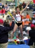 April Steiner of Arkansas set a meet record of clearing 14 feet  in the college women pole vault competition at the Penn Relays.