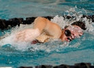Jackson Memorial swimmer Jenna Carbin swam out of her goggles to a third place finish in the dual meet with Manalapan.