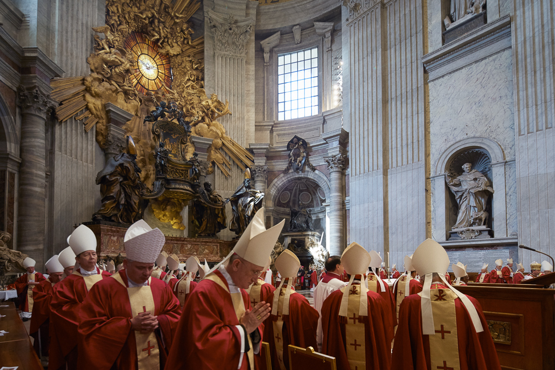 Pope Francis holds a mass for the fallen bishops and cardinals of 2013