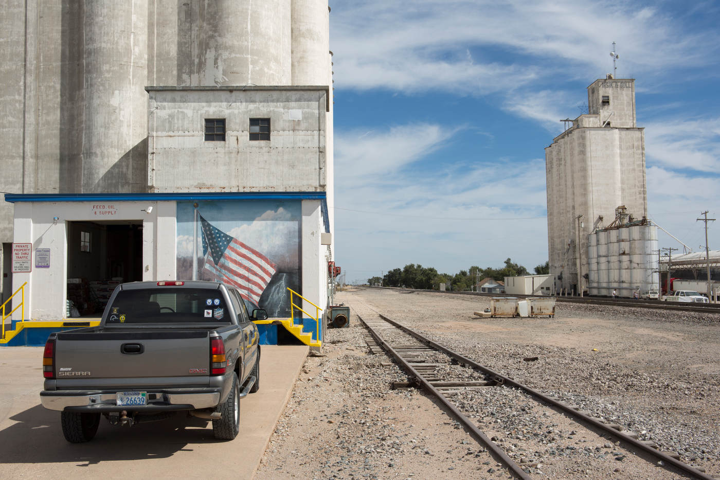 Grain silos and train tracks | Garrison, Kansas.