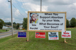 Anti abortion bilboard alongside Route 50 | Indiana.