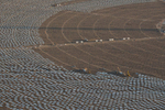 Aerial view of the installation of some of Ivanpah's 350,000 mirrors.