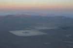 Aerial view of Ivanpah at sunrise.