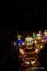 Colour photograph of Christmas Lights of a group of ginger men and women