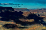 South Rim, Arizona, USASun and Clouds painting the mesasImage No: 0125794   Click HERE to Add to Cart
