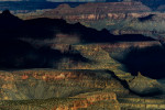 South Rim, Arizona, USASun painting the mesas as it risesImage No: 0125818   Click HERE to Add to Cart