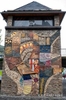 Colour photograph of the artistic mosaic oth the key events in the History of the town.