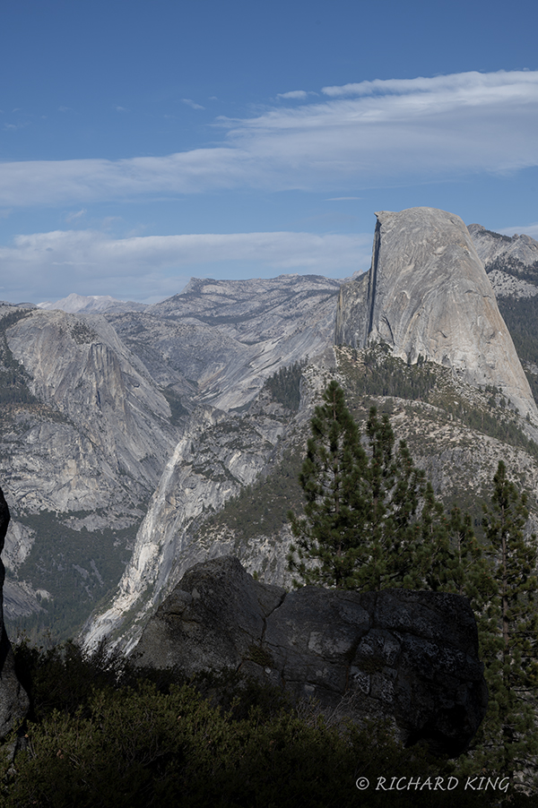 Famous {quote}Half Dome{quote} geological formation from high up