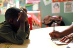 Some child care providers will only hire employees who qualify for the Wisconsin Shares program and who have children they must enroll at the day care. This way the center has a built-in billing base, whether the employees actually come to work or not. At 4 1/2, this boy could have been enrolled in an accredited full-day kindergarten. However, the boy's mother was an employee of the center that he attends. 