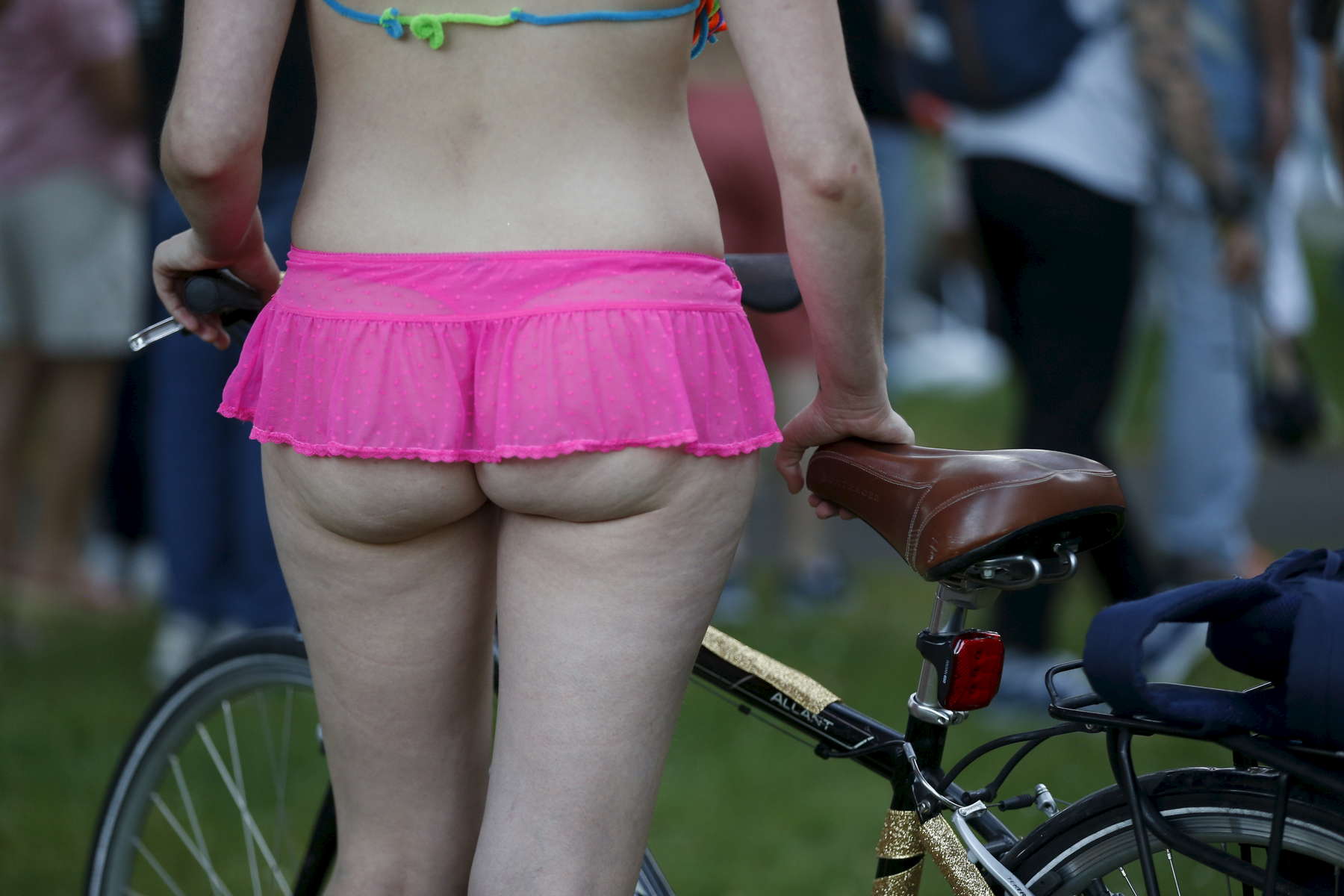 Thousands took part in Portland's World Naked Bike Ride, June 25, 2016, which started at Mt. Scott Park. The ride is a protest against oil dependence and for cyclist safety. Kristyna Wentz-Graff/Staff