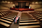 Marine's carry Ricky's casket into the empty church in preparation for his funeral at First Assembly of God in Kenosha.