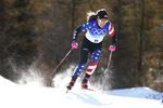 ZHANGJIAKOU, CHINA - FEBRUARY 08: Rosie Brennan of Team United States competes during the Women's Cross-Country Sprint Free Qualification on Day 4 of the Beijing 2022 Winter Olympic Games at The National Cross-Country Skiing Centre on February 08, 2022 in Zhangjiakou, China. 