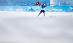 ZHANGJIAKOU, CHINA - FEBRUARY 20:  Therese Johaug of Team Norway celebrates winning gold during the Women's Cross-Country Skiing 30k Mass Start Free on Day 16 of the Beijing 2022 Winter Olympics at The National Cross-Country Skiing Centre on February 20, 2022 in Zhangjiakou, China.  