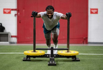 Former WBA Light Heavyweight Champion boxer Marcus Browne trains at the Impact Zone fitness and sports performance training facility on July 17, 2020 in Norwood, New Jersey.  In addition to his normal boxing workouts, Browne has been experimenting with alternative training methods to improve his fitness during the coronavirus pandemic as he seeks to regain the Light Heavyweight Championship. More than 3,680,000 people in the United States have been infected with the coronavirus and at least 141,000 have died. 