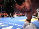 Arturo Gatti has a split upper lip after being knocked down and out  by Alfonso Gomez in the seventh round of  their Welterweight fight on July 14, 2007 at Boardwalk Hall in Atlantic City, New Jersey.  