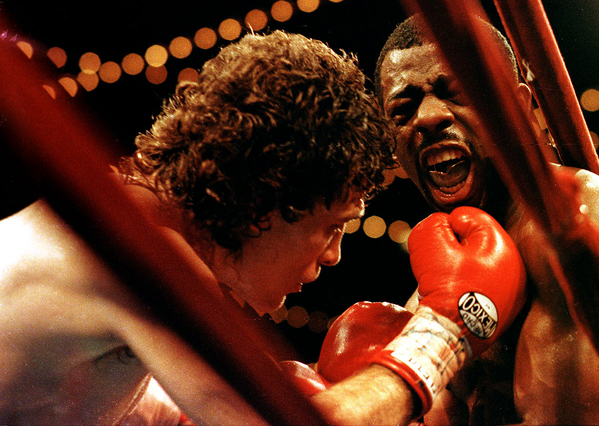 Kevin Kelly Screams during his bout against Troy Dorsey on February 18, 1992 at Madison Square Garden