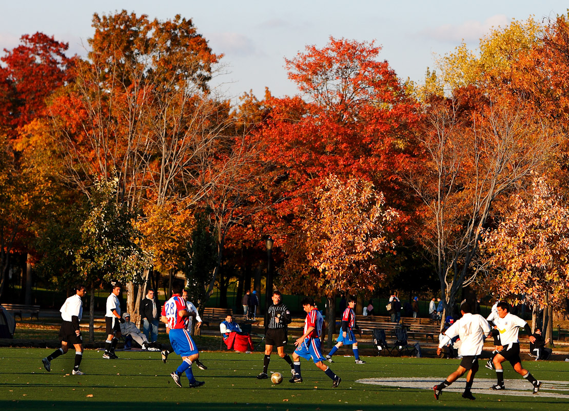 ompetitors participate in the Fedeiguayas Soccer League on November 10, 2007 at Flushing Meadows Park in Queens, New York.