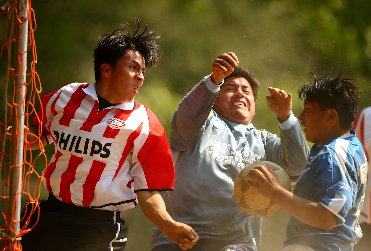 Competitors participate in the Fedeiguayas Soccer League on May 27, 2007 at Flushing Meadows Park in Queens, NY.