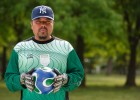 Sandro Garcia of Pueblo, Mexico now living in Corona, Queens, poses for a portrait.  Competitors participate in the Fedeiguayas Soccer League on May 27, 2007 at Flushing Meadows Park in Queens, New York.