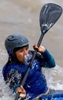 Florencia Aguirre Gonzales of Chile competes in the Women's K1 Canoe Slalom  at Rio Aconcagua on Day 9 of Santiago 2023 Pan Am Games on October 29, 2023 in Santiago, Chile.  