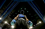Djakhon Kurbanov of Tajikistan looks down prior to the Men's Light Heavy -81Kg Final Bout at the 15th Asian Games Doha 2006 at the Aspire Hall on December 13, 2006 in Doha, Qatar.  Djakhon Kurbanov of Tajikistan went on to win the Gold.  