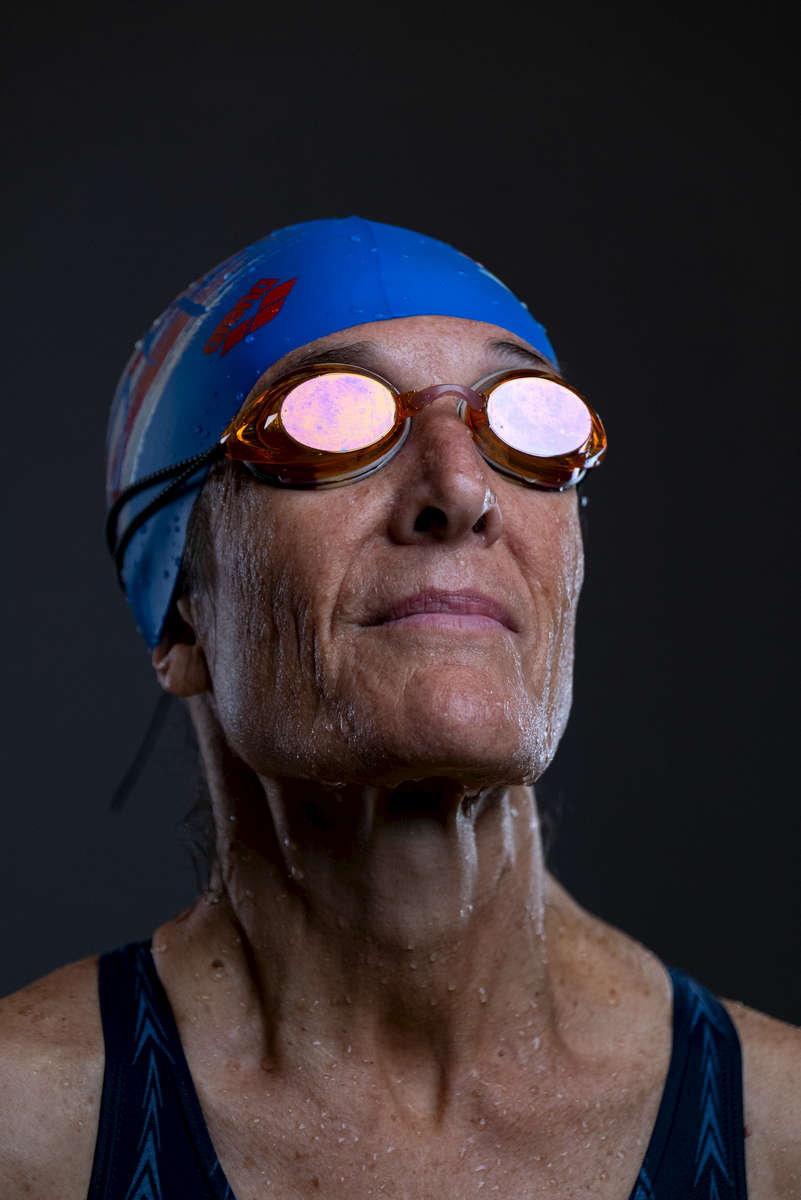 Senior swimmer Marie Degennaro aged Fifty Nine poses for a portrait during the Huntsman World Senior Games on October 10, 2019 in in St.George Utah. 
