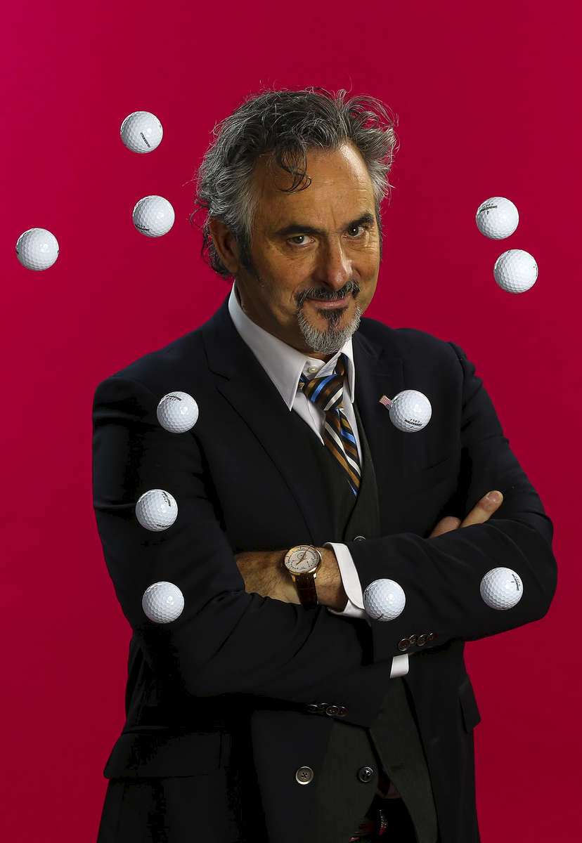 Golf Personality David Feherty Poses in New York City on December 3, 2015