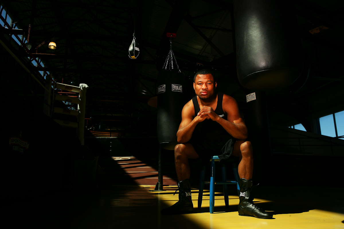 Boxing Champion Shane Mosley, poses for a portrait at Chelsea Piers Gym on March 17, 2006 in New York City, New York. 
