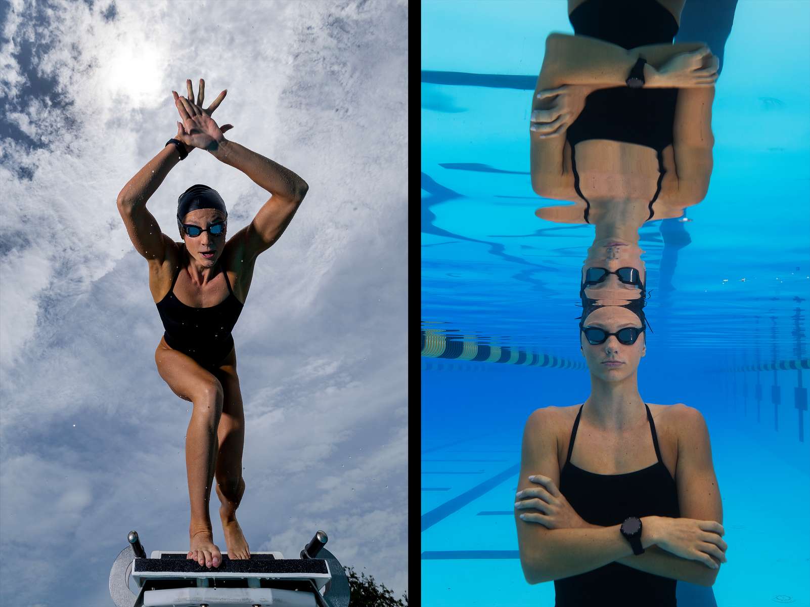 Canadian World champion and Olympic Swimmer Summer McIntosh poses in Florida 2023.