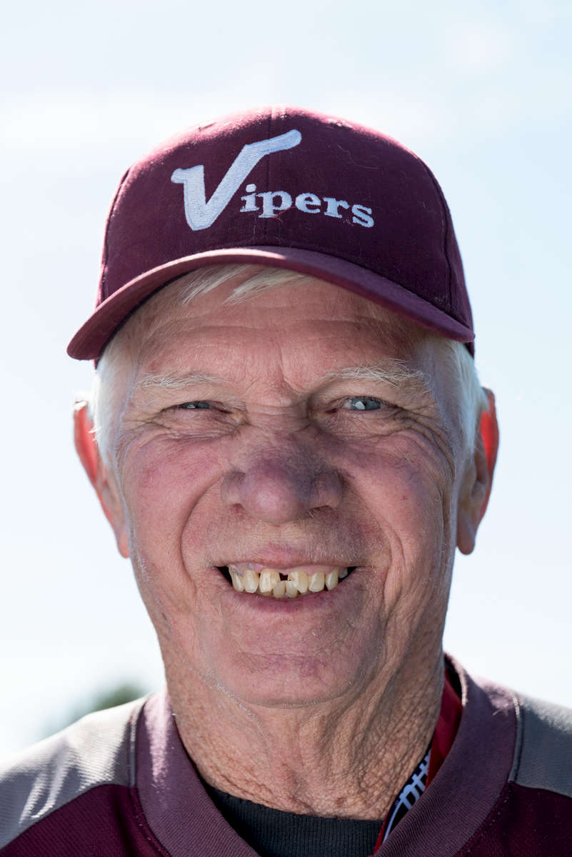Senior Softball player Rick Dipre aged seventy two, poses for a portrait during the Huntsman World Senior Games on October 11, 2019 in St. George, Utah.