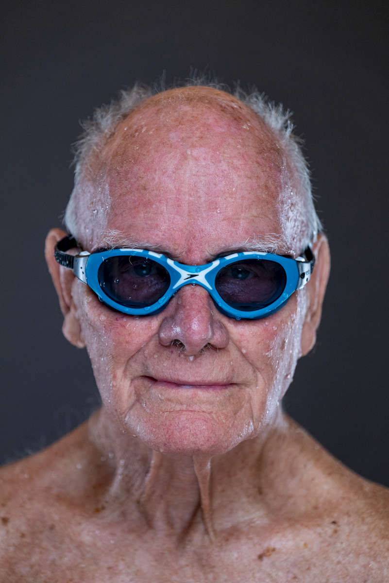 Senior Swimmer John Wyness aged eighty seven poses for a portrait during the Huntsman World Senior Games on October 10, 2019 in in St.George Utah.