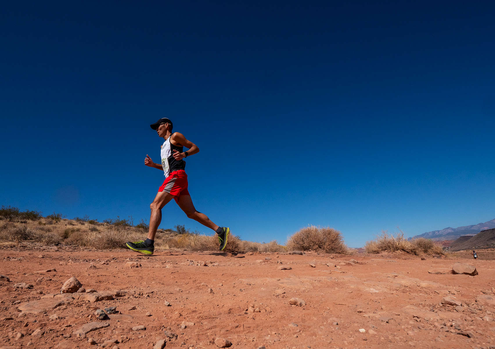Senior athlete Russell Otani  competes in the Trail Race during the Huntsman World Senior Games on October 12, 2019 in St. George, Utah. 
