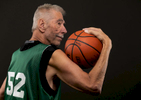 Senior basketball player Ron Flinn aged seventy eight, poses for a portrait during the Huntsman World Senior Games on October 11, 2019 in St. George, Utah.  Ron has been battling throat cancer yet continues to stay active and compete on the basketball court.  