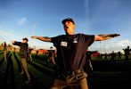 Student Umpires perform a signal drill during the Jim Evans Academy of Professional Umpiring on January 27, 2011 at the Houston Astros Spring Training Complex  in Kissimmee, Florida. 